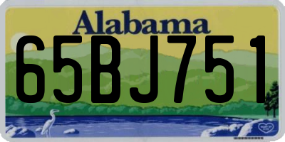 AL license plate 65BJ751