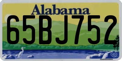 AL license plate 65BJ752