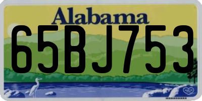 AL license plate 65BJ753