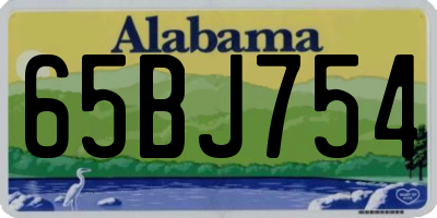 AL license plate 65BJ754