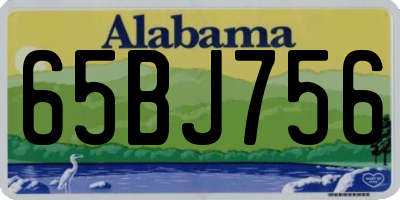 AL license plate 65BJ756