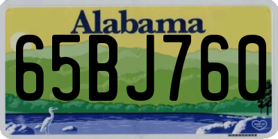 AL license plate 65BJ760