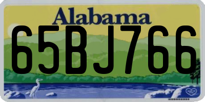 AL license plate 65BJ766