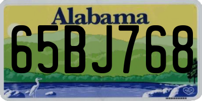 AL license plate 65BJ768