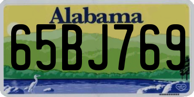 AL license plate 65BJ769