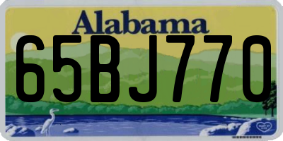AL license plate 65BJ770
