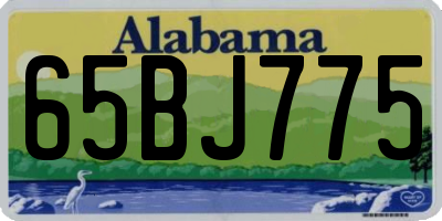 AL license plate 65BJ775