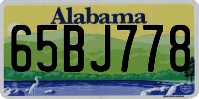AL license plate 65BJ778