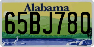 AL license plate 65BJ780