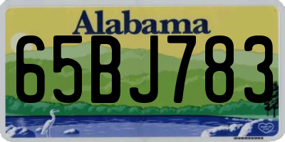 AL license plate 65BJ783