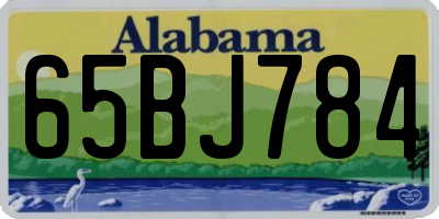 AL license plate 65BJ784