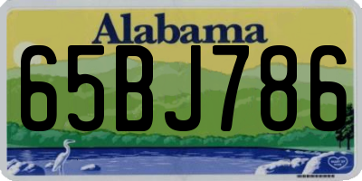 AL license plate 65BJ786