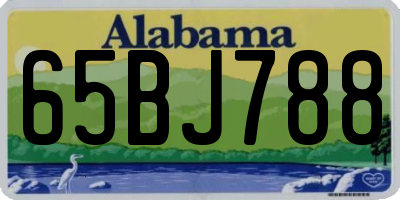AL license plate 65BJ788