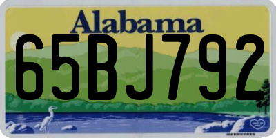 AL license plate 65BJ792