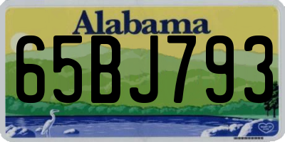 AL license plate 65BJ793