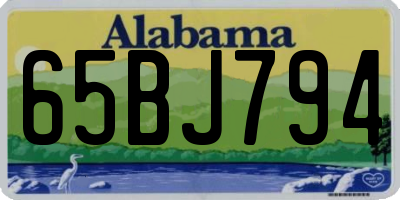 AL license plate 65BJ794