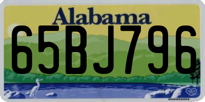 AL license plate 65BJ796