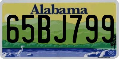 AL license plate 65BJ799