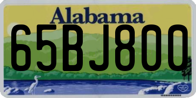 AL license plate 65BJ800