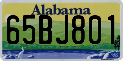 AL license plate 65BJ801