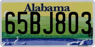 AL license plate 65BJ803