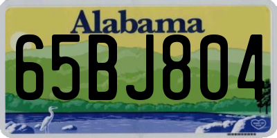 AL license plate 65BJ804