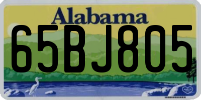 AL license plate 65BJ805