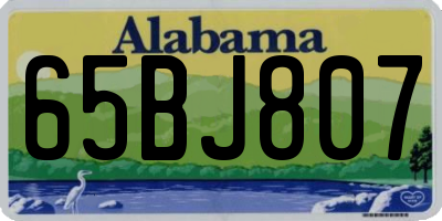 AL license plate 65BJ807