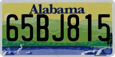AL license plate 65BJ815