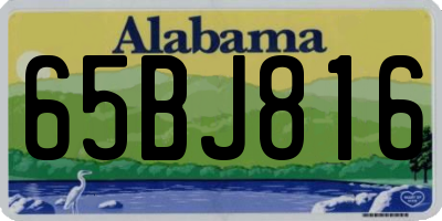 AL license plate 65BJ816