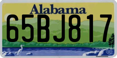 AL license plate 65BJ817
