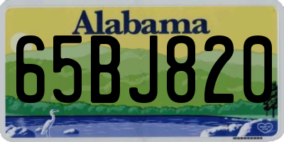 AL license plate 65BJ820