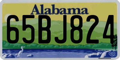 AL license plate 65BJ824