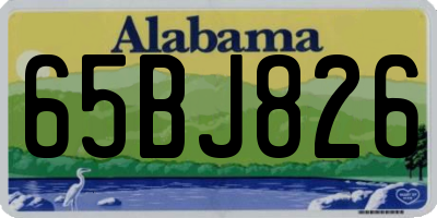 AL license plate 65BJ826