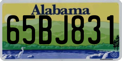 AL license plate 65BJ831