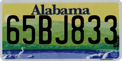 AL license plate 65BJ833