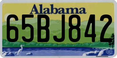 AL license plate 65BJ842