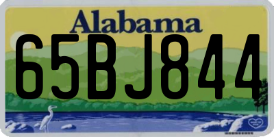 AL license plate 65BJ844