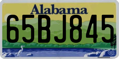 AL license plate 65BJ845
