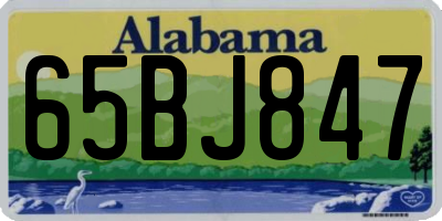 AL license plate 65BJ847