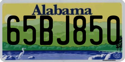 AL license plate 65BJ850