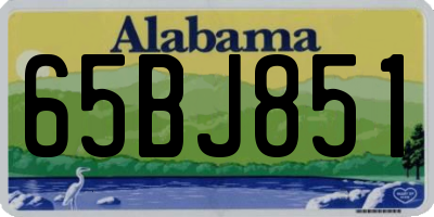 AL license plate 65BJ851