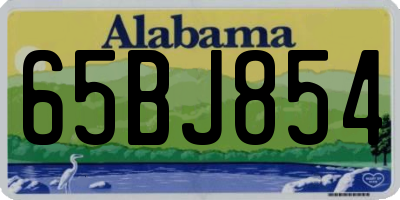 AL license plate 65BJ854