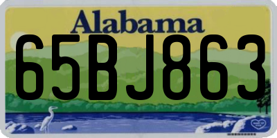 AL license plate 65BJ863