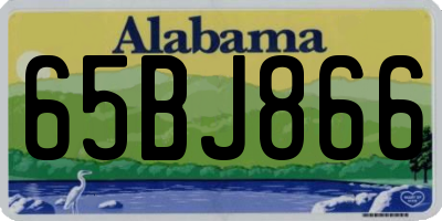 AL license plate 65BJ866
