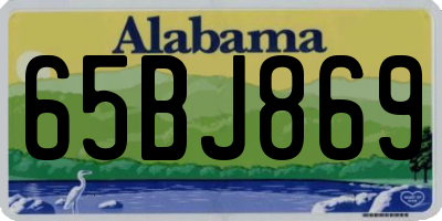 AL license plate 65BJ869