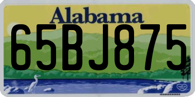 AL license plate 65BJ875