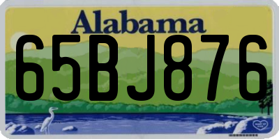 AL license plate 65BJ876