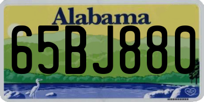 AL license plate 65BJ880