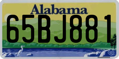 AL license plate 65BJ881